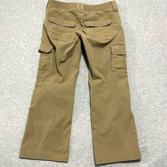 Under Armour Storm Snowboard Pants Womens size 10 (34x27) Winter Brown Loose - Picture 2 of 14